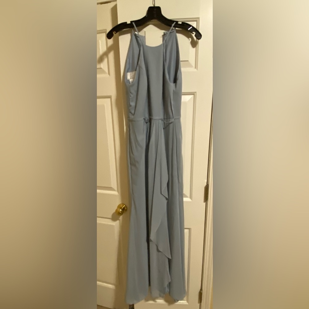 Slate blue full length dress